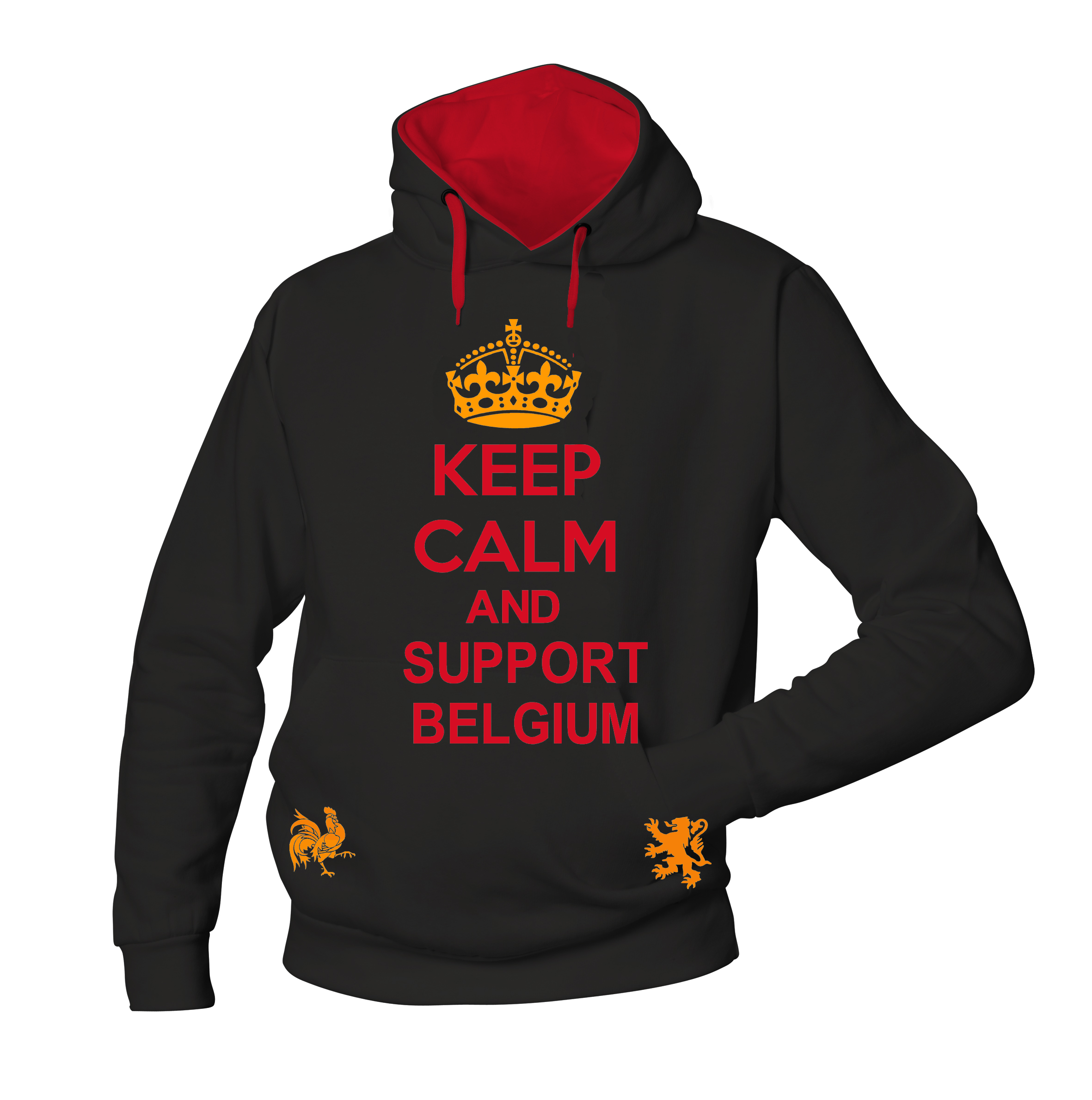 Sweat Keep Calm and Support Belgium - J'imprime comme j'aime Sweat Keep Calm and Support Belgium - J'imprime comme j'aime