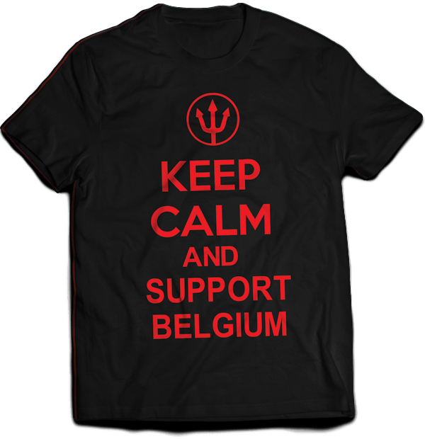 T-shirt Keep Calm and Support Belgium - J'imprime comme j'aime T-shirt Keep Calm and Support Belgium - J'imprime comme j'aime